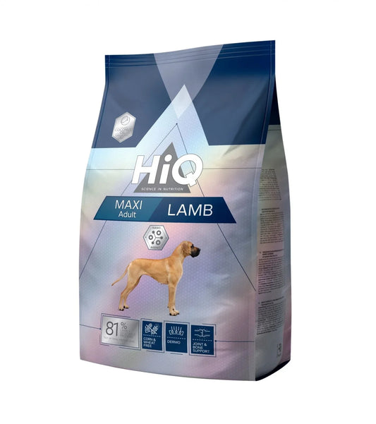 Hrana uscata pentru caini adult de talie mare cu carne de miel, HiQ Maxi Adult Lamb, 11 kg