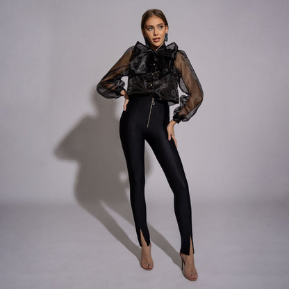 Pantaloni tip pana, eleganti din lycra Endless