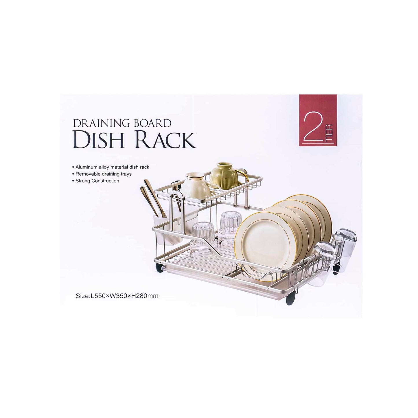 Suport vase, cu tava din plastic si suport tacamuri 55x35x28 cm / 979