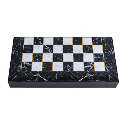 Joc de table din lemn lacuit 50x50cm, marbel / 987-2