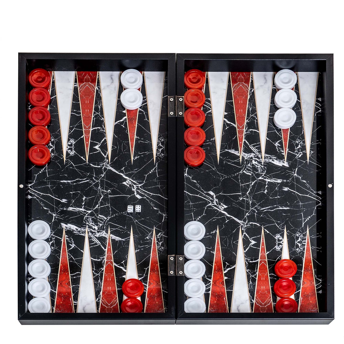 Joc de table din lemn lacuit 50x50cm, marbel / 987-2