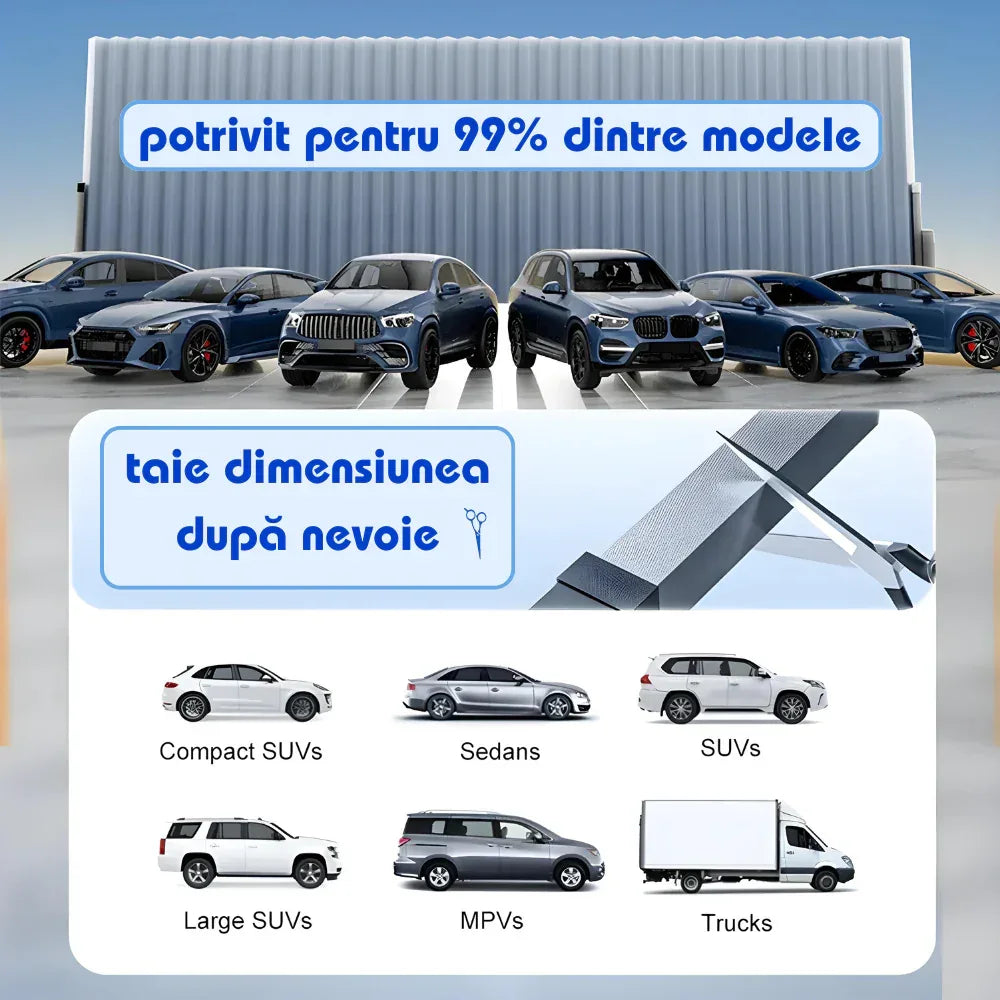 Parasolar Auto Retractabil pentru Blocarea Soarelui și Izolație Termică - 1 buc 70cm