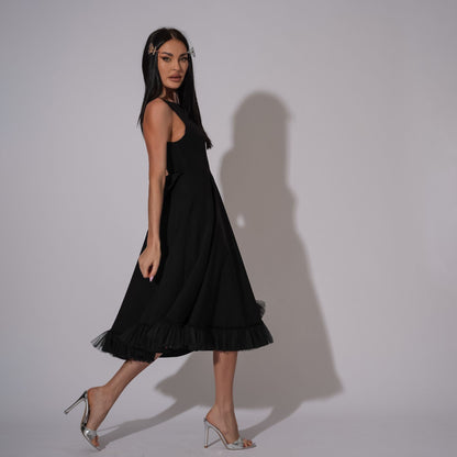 Rochie neagra cu spatele gol Estella