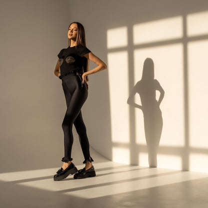 Colanti modelatori cu volan in talie No Name