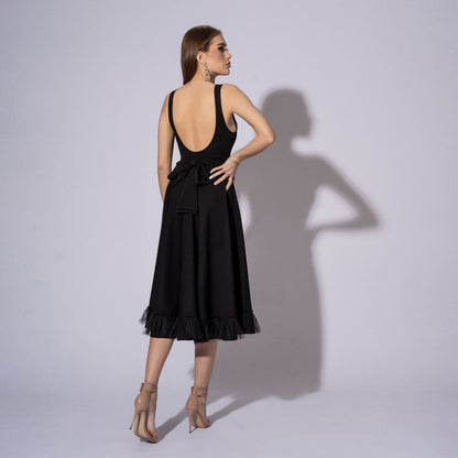 Rochie neagra cu spatele gol Estella