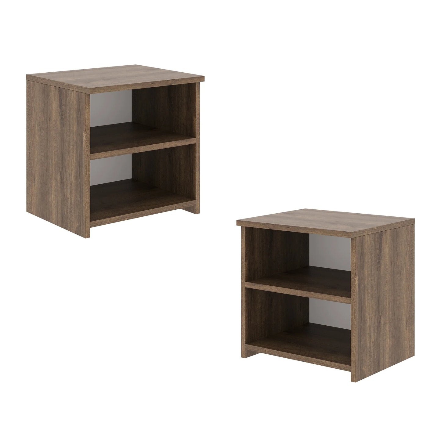 Set 2 Noptiere Alma, O Polita, Stejar Bronz, 40 x 33 x 40 cm
