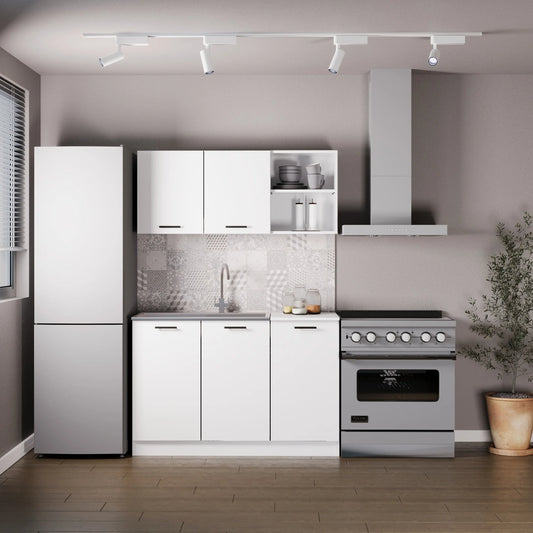Set Bucatarie haaus Ara, Alb, L 120 cm