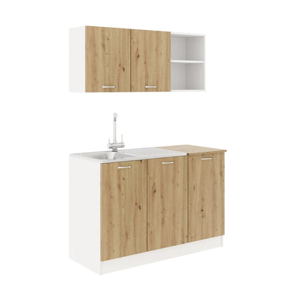 Set Bucatarie haaus Ara, Stejar Artisan/Alb, L 120 cm