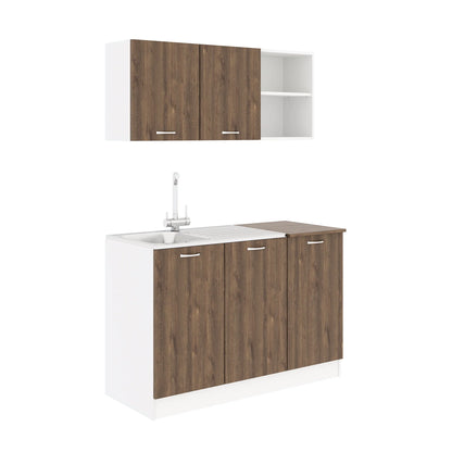 Set Bucatarie haaus Ara, Stejar Bronz/Alb, L 120 cm