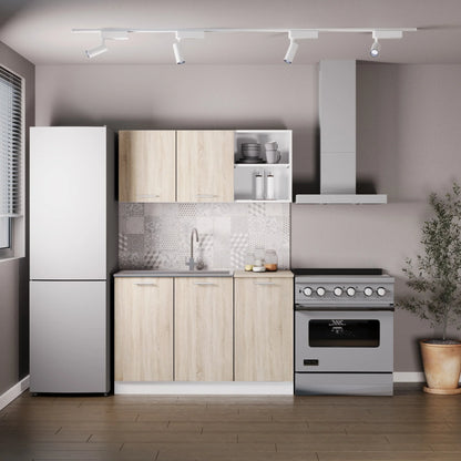 Set Bucatarie haaus Ara, Stejar Sonoma/Alb, L 120 cm