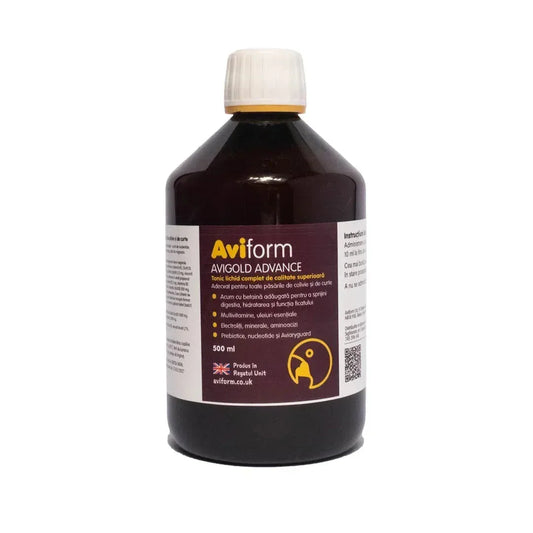 Aviform Avigold – vitamine, probiotice și aminoacizi pasari de colivie