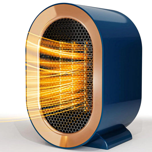 Aeroterma ceramica electrica Timebox, compact si silentios, Albastru