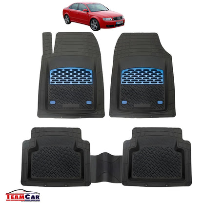 Covorașe Universale Tip Tăviță TEAMCAR® Audi A4 B6 Sedan (2000–2004), Set 5 Bucăți, Blue