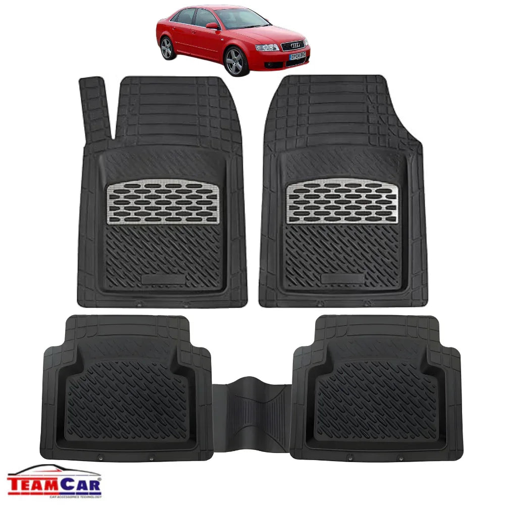 Covorașe Universale Tip Tăviță TEAMCAR® Audi A4 B6 Sedan (2000–2004), Set 5 Bucăți, Silver - 221.ro