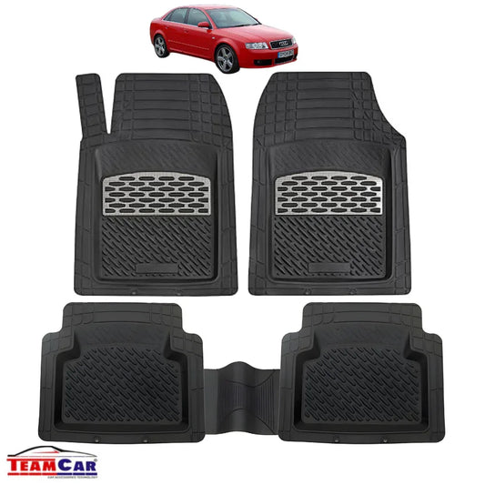 Covorașe Universale Tip Tăviță TEAMCAR® Audi A4 B6 Sedan (2000–2004), Set 5 Bucăți, Silver - 221.ro