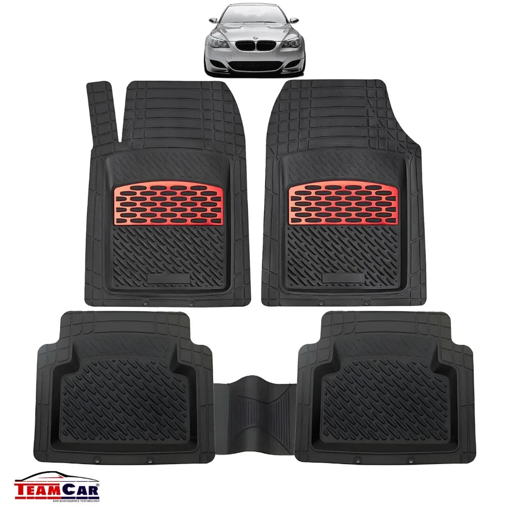 BMW Seria 5 E60 Covorase Auto TEAMCAR® Tip Tăvită pentru 2003-2010, Compatibile Universal, Red - 221.ro