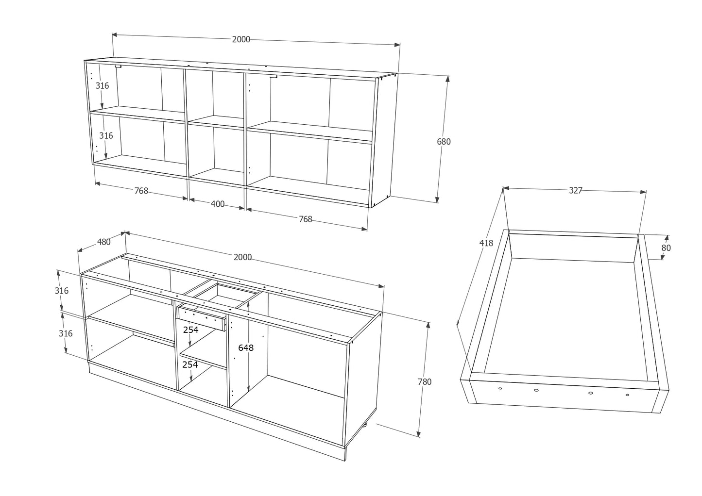 Set Bucatarie haaus Nisa, Stejar Artisan/Alb, L 200 cm