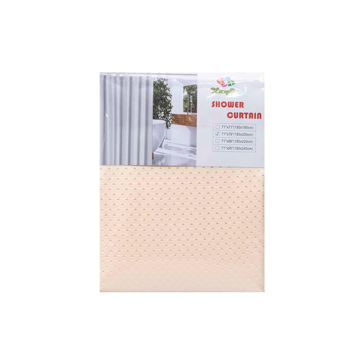 Perdea dus, panzata din poliester, dimensiune: 180 x 200 cm, Z-TOOLS, somon / CC9833