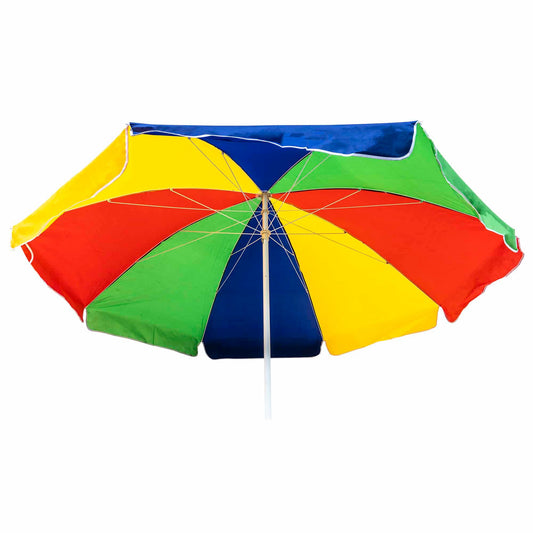 Umbrela protectie soare multicolora diametru 300cm si inaltime 260cm multicolora, stalp 33mm / CC9844