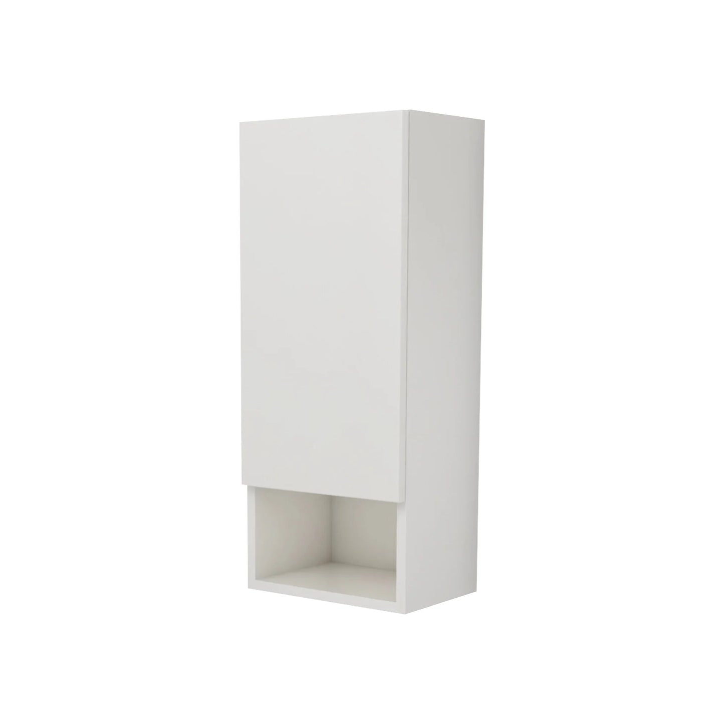 Corp Baie haaus Zed, Suspendat, 1 Usa, Alb lucios/Alb, MDF, L 30 x l 22 x 72 cm