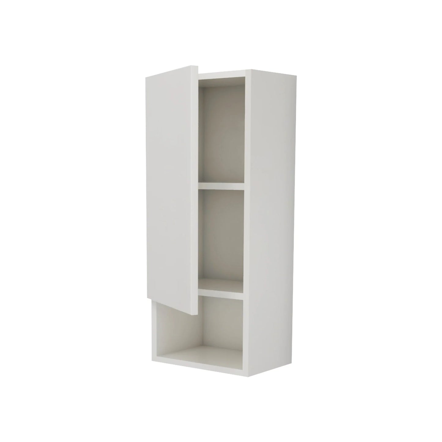 Corp Baie haaus Zed, Suspendat, 1 Usa, Alb lucios/Alb, MDF, L 30 x l 22 x 72 cm