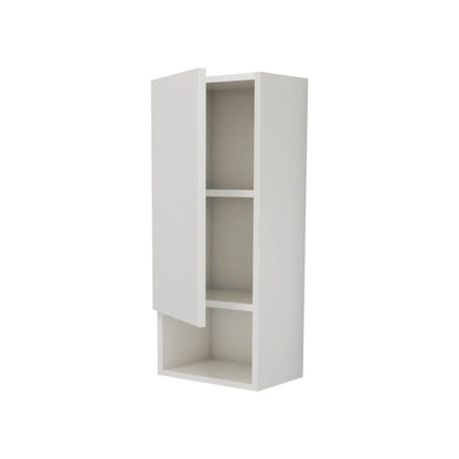 Corp Baie haaus Zed, Suspendat, 1 Usa, Alb lucios/Alb, MDF, L 30 x l 22 x 72 cm