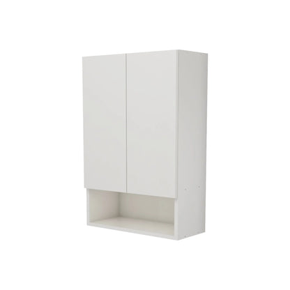 Corp Baie haaus Zed, Suspendat, 2 Usi, Alb lucios/Alb, MDF, L 48 x l 22 x H 72 cm