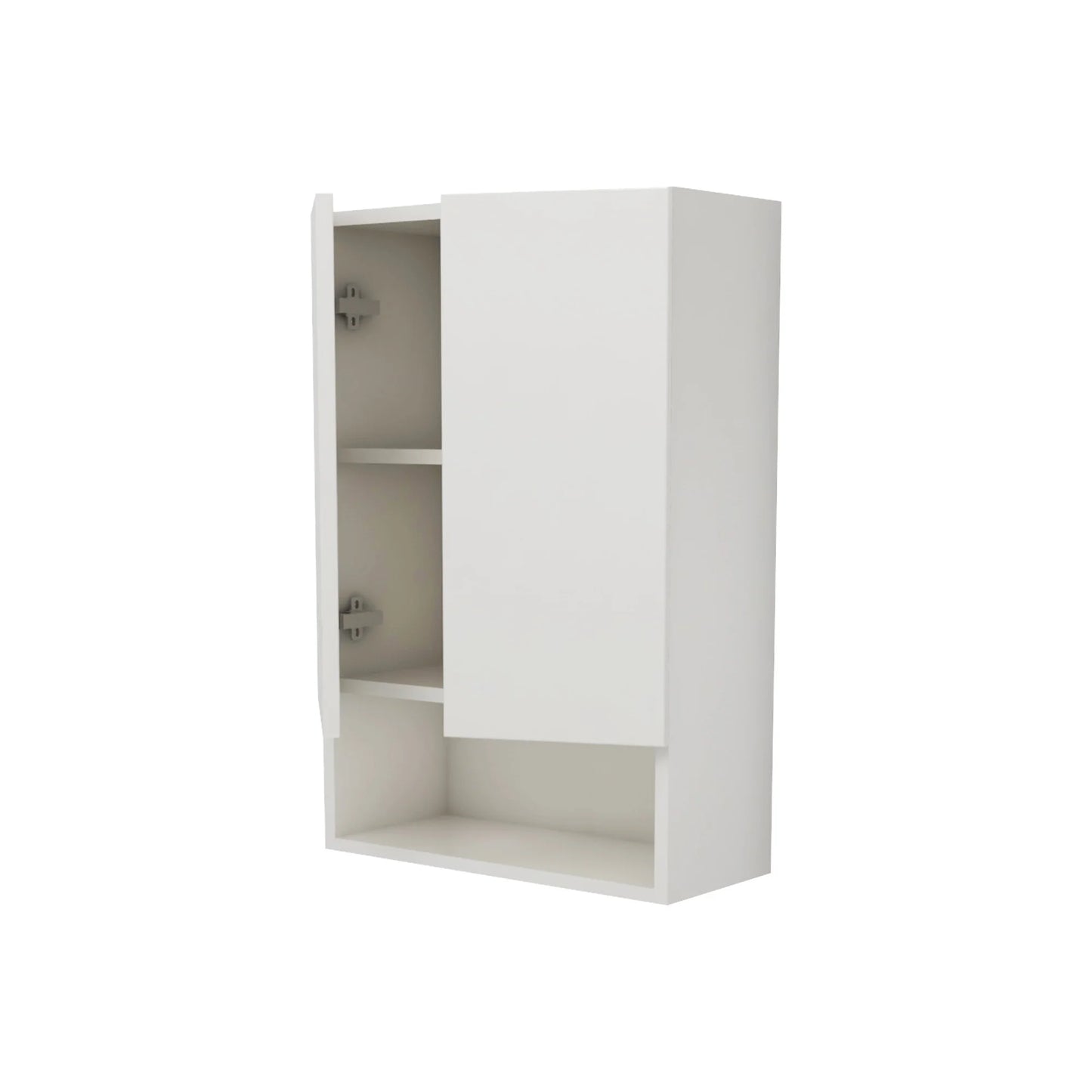 Corp Baie haaus Zed, Suspendat, 2 Usi, Alb lucios/Alb, MDF, L 48 x l 22 x H 72 cm
