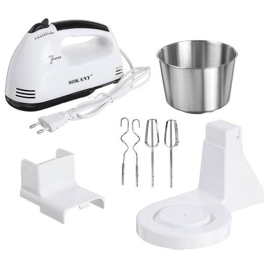 Mixer cu bol Sokany  CX-6620, 250W, bol din inox 2L, 7 trepte de viteza, Alb