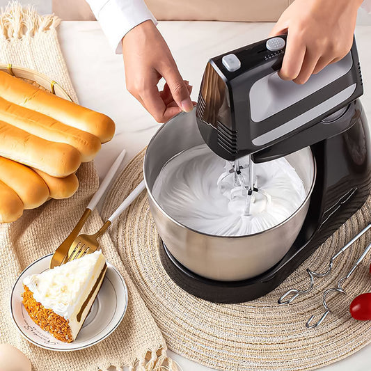Mixer cu bol Sokany CX-6622, 400W, bol din inox 3.5L, 5 trepte de viteza, Negru/Inox