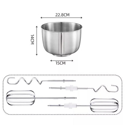 Mixer cu bol Sokany CX-6652, 500W, bol din inox 3.5L, 5 trepte de viteza, Negru