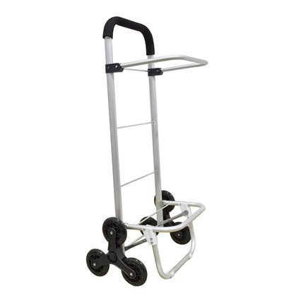 Carucior de piata pliabil, cadru din aluminiu, roti din silicon, Naimeed D4950, 6 roti, 49 L, Rosu