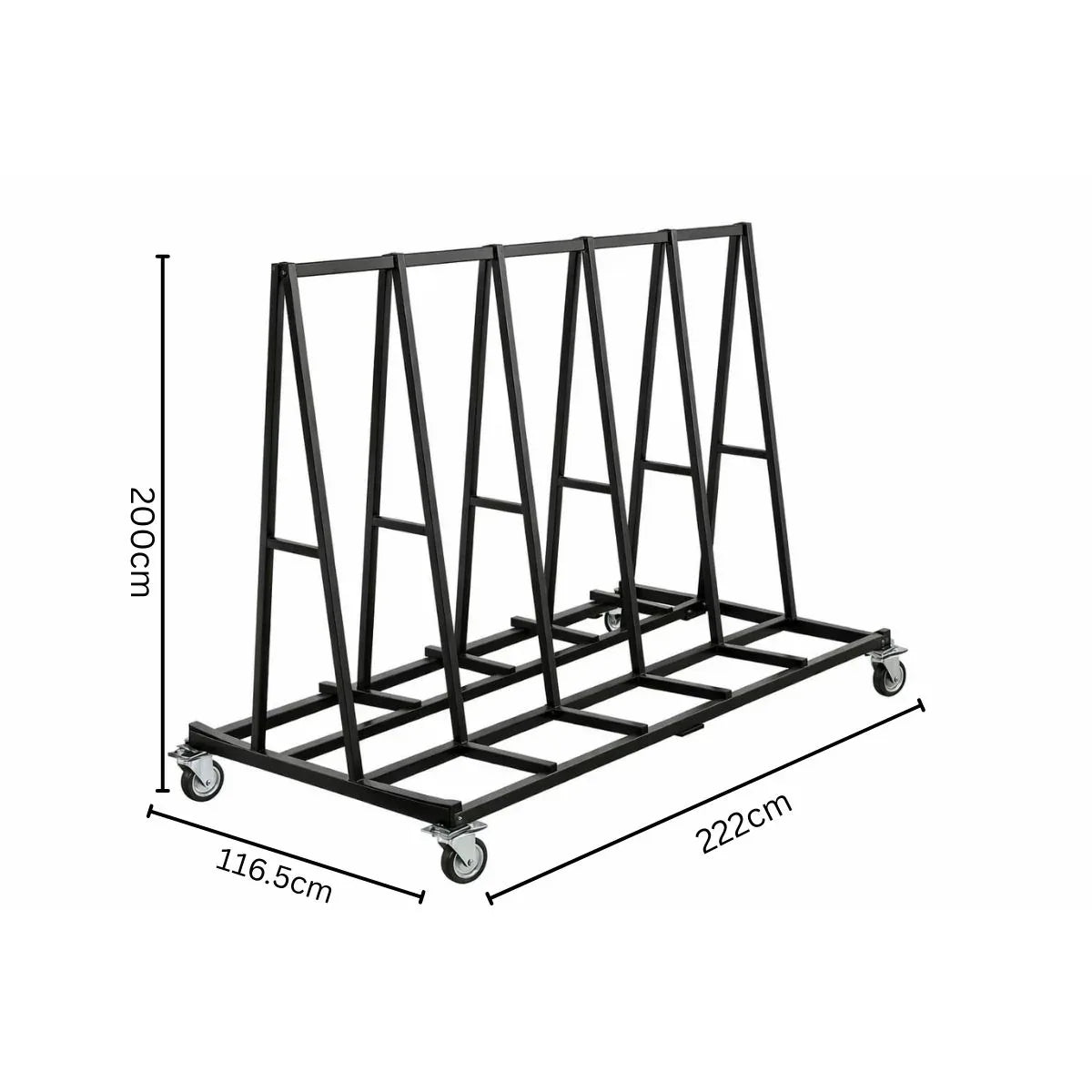 Carucior de transport tip A, cu roti, Dimensiuni 116.5x200x222cm