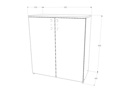 Comoda haaus Creta, 2 Usi, Stejar Sonoma, 80 x 42 x 90 cm