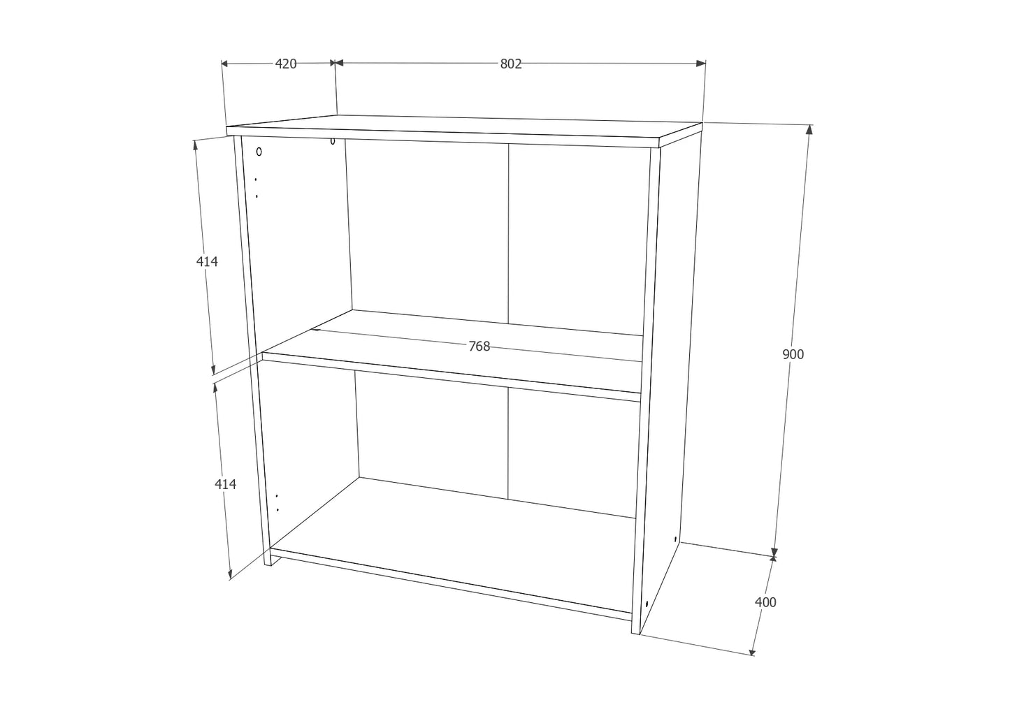 Comoda haaus Creta, 2 Usi, Stejar Sonoma, 80 x 42 x 90 cm