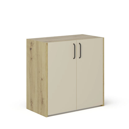 Comoda haaus Malmo, 2 Usi, Stejar Artisan/Argila, 81 x 42 x 80 cm