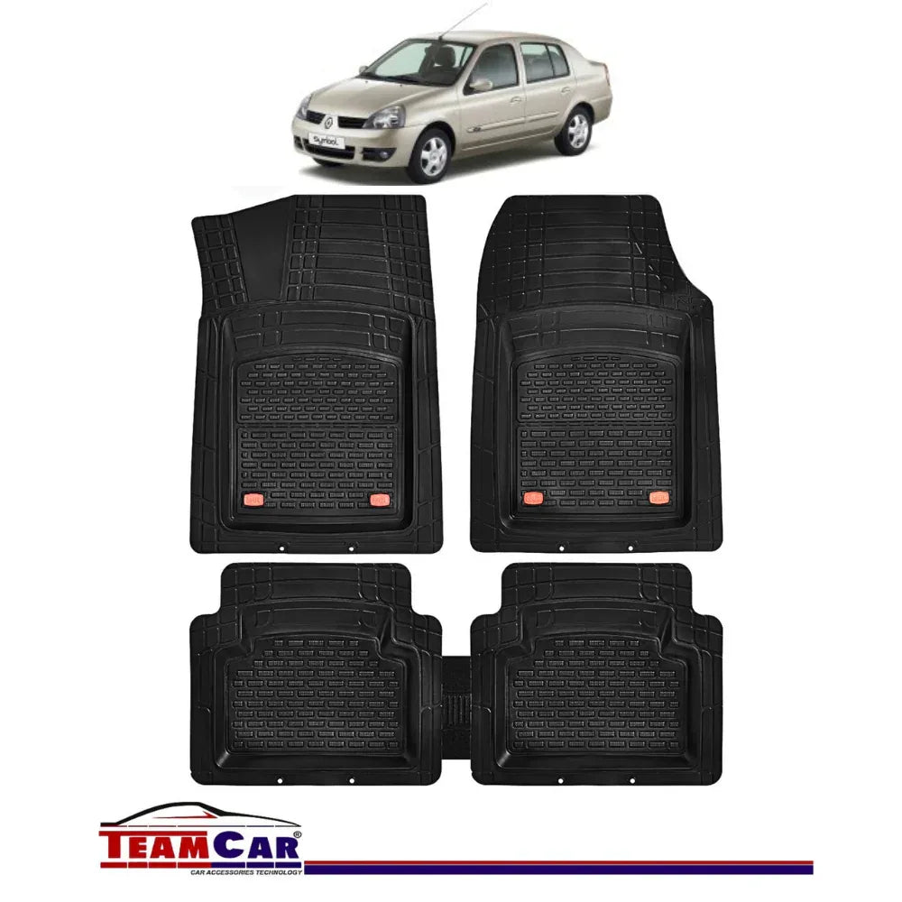 Covorase Auto TeamCar® Tip Tavita Compatibile Renault Symbol Thalia I (1999-2008) Negru Material Rezistent - 221.ro