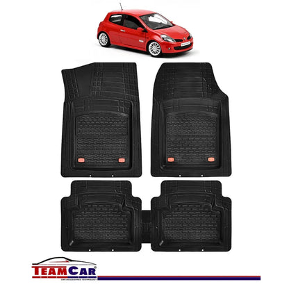 Covorase Auto TeamCar® Tip Tavita Compatibile Renault Clio III Hatchback (2005-2014) Negru Material Rezistent - 221.ro