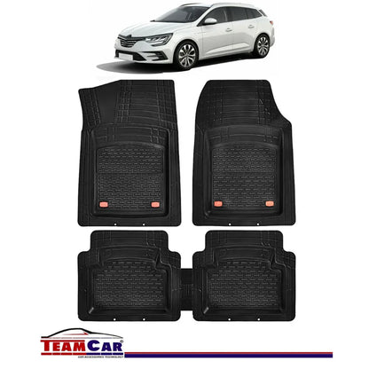 Covorase, Presuri Auto TeamCar® Tip Tavita Compatibile Renault Megane IV Combi, Break (2016-prezent) Negru Material Rezistent - 221.ro