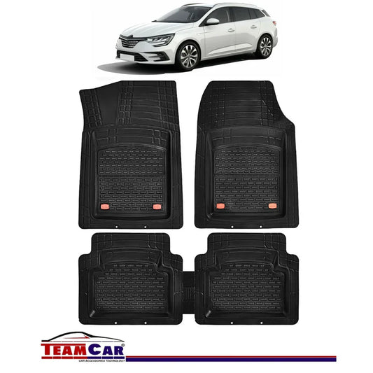 Covorase, Presuri Auto TeamCar® Tip Tavita Compatibile Renault Megane IV Combi, Break (2016-prezent) Negru Material Rezistent - 221.ro