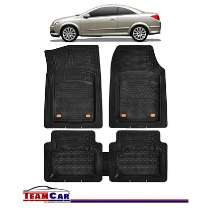 Covorase Auto TeamCar® Tip Tavita Compatibile Opel Astra H TwinTop (2004-2014) Negru Material Rezistent - 221.ro