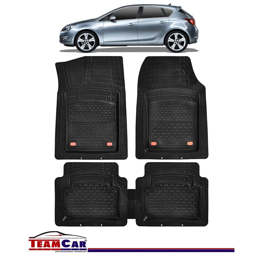 Covorase Auto TeamCar® Tip Tavita Compatibile Opel Astra J (2009-2015) Negru Material Rezistent - 221.ro