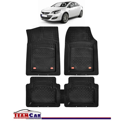 Covorase Auto TeamCar® Tip Tavita Compatibile Opel Astra J Sedan(2009-2015) Negru Material Rezistent - 221.ro