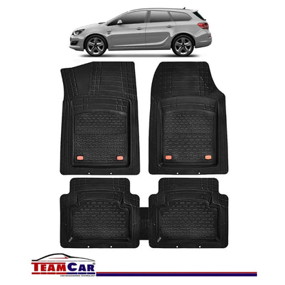 Covorase Auto TeamCar® Tip Tavita Compatibile Opel Astra J Sports Tourer (2009-2015) Negru Material Rezistent - 221.ro