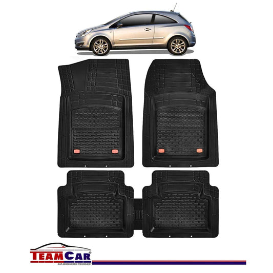 Covorase Auto TeamCar® Tip Tavita Compatibile Opel Corsa D Coupe (2006-2014) Negru Material Rezistent - 221.ro