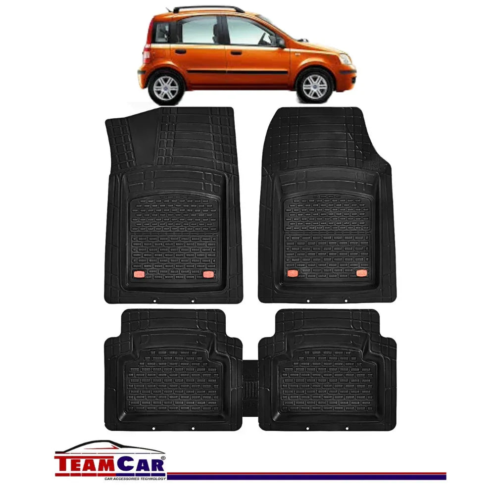 Covorase Auto TeamCar® Tip Tavita Compatibile Fiat Panda II (2003–2012) Negru - 221.ro