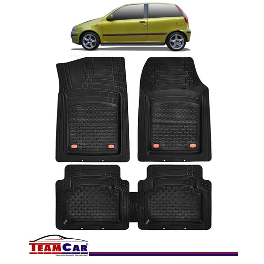 Covorașe Auto TeamCar® Tip Tăviță Compatibile Fiat Punto I (1994-1999) Negru Material Rezistent