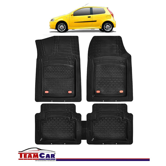 Covorașe Auto TeamCar® Tip Tăviță Compatibile Fiat Punto II (1999–2010) Negru Material Rezistent