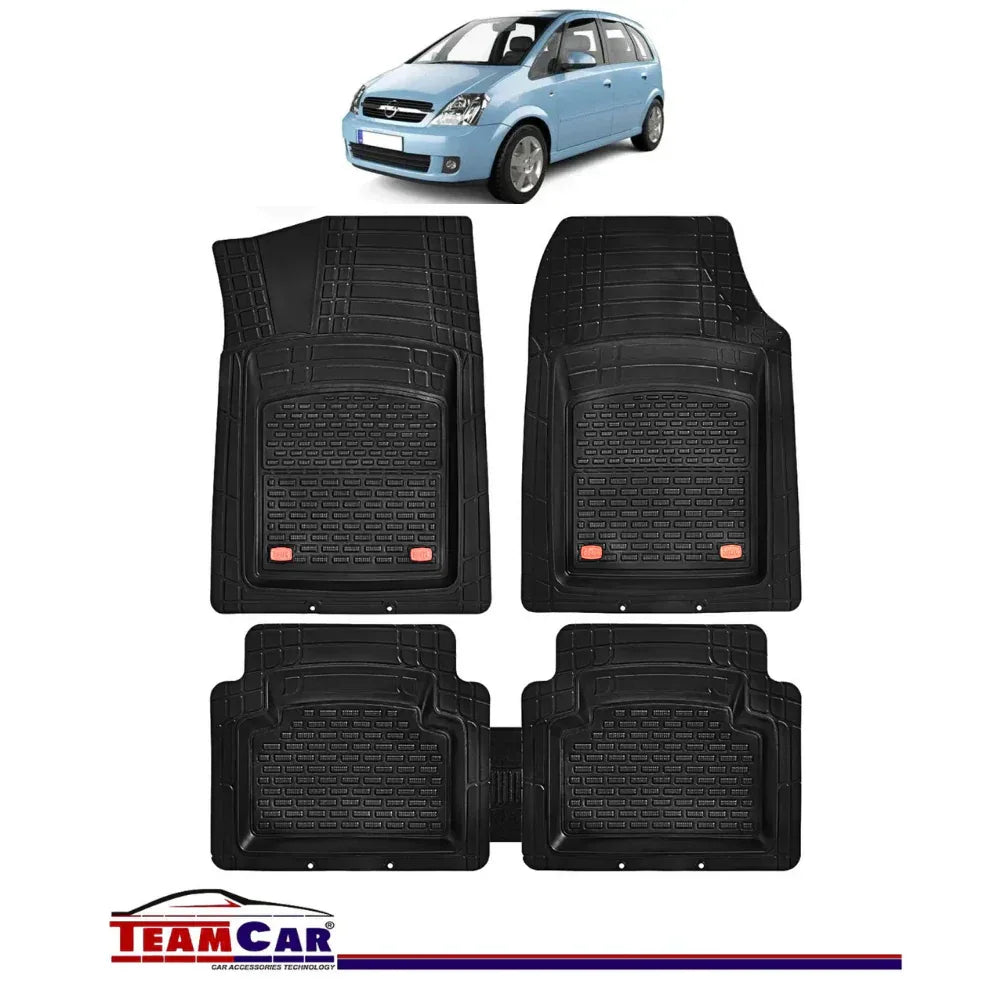 Covorase Auto TeamCar® Tip Tavita Compatibile Opel Meriva A (2003-2010) Negru Material Rezistent - 221.ro