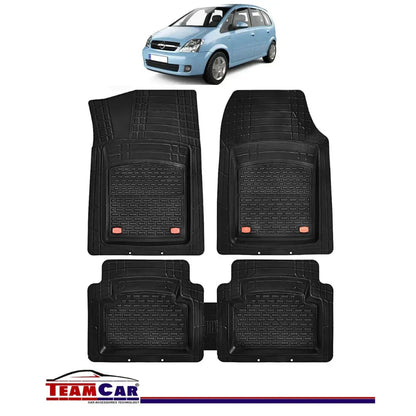 Covorase Auto TeamCar® Tip Tavita Compatibile Opel Meriva A (2003-2010) Negru Material Rezistent - 221.ro